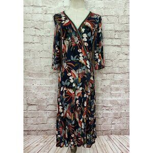 Aldo Martins Cap Juluca A New Story Jersey Knit Midi Dress Tropical US Size S